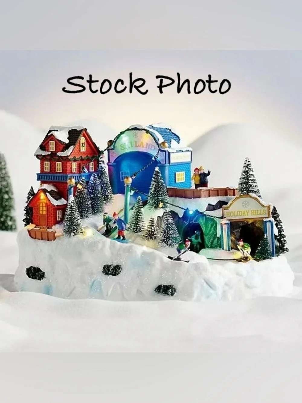 St Nicholas Square Holiday Hills Ski Village Music Motion Lighted 2022
